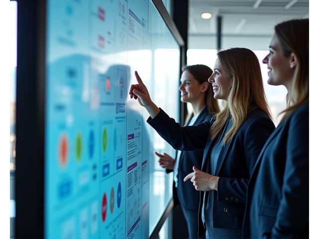 Diverse team collaborating in a modern, light-filled Edinburgh office, fostering productivity and innovation