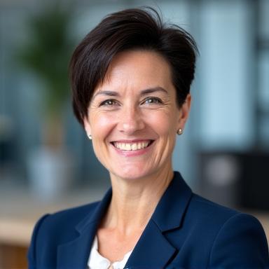 Portrait of Dr. Evelyn Reed, Head of UX/UI Design