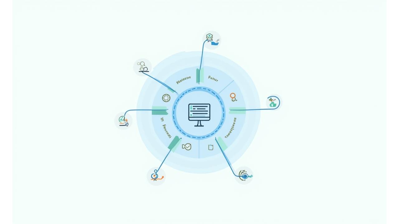 Conceptual diagram illustrating the 'Privacy-by-Design' principles integrated into a software development lifecycle