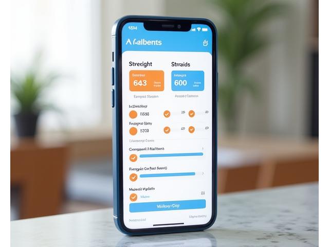 Habit tracking app showing streaks and progress