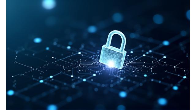 Abstract depiction of digital security with a padlock icon integrated into a network of data points, symbolizing protected user accounts.