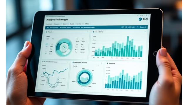 Sophisticated analytics platform displaying clear charts and graphs, highlighting increased feature discovery due to improved UI.