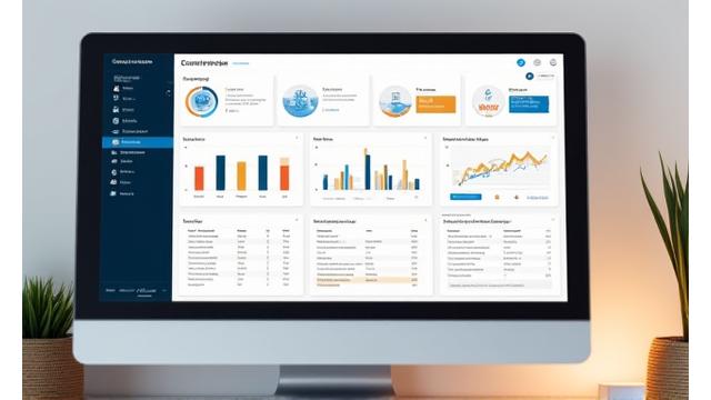 Clean and organized enterprise dashboard with various widgets and data visualizations, demonstrating improved design for efficiency.