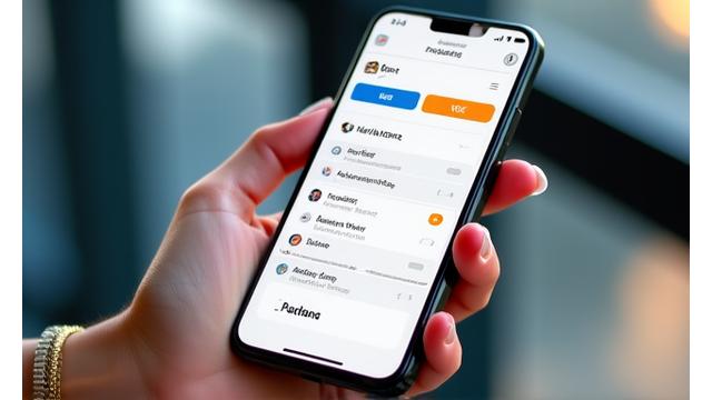 Sleek mobile productivity app interface with smooth animations and simple navigation, showcasing high user retention through design.